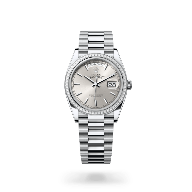 Rolex Day-Date 36 Oyster, 36 mm, platin ve pırlanta M128396TBR-0004