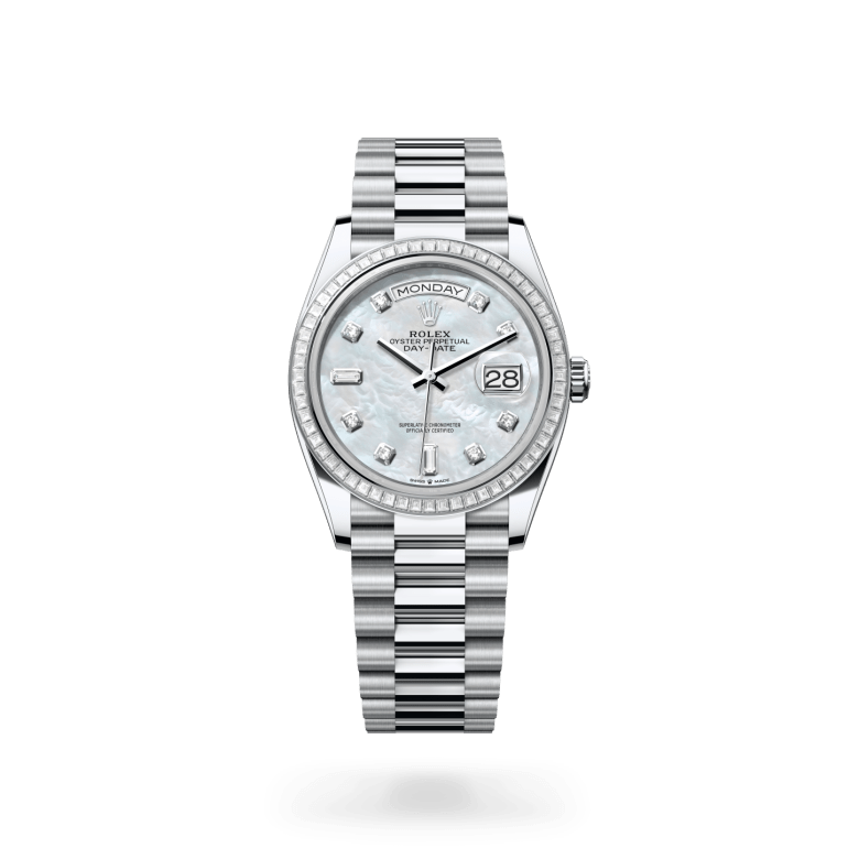 Rolex Day-Date 36 Oyster, 36 mm, platin ve pırlanta M128396TBR-0005