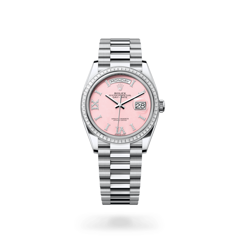 Rolex Day-Date 36 Oyster, 36 mm, platin ve pırlanta M128396TBR-0009