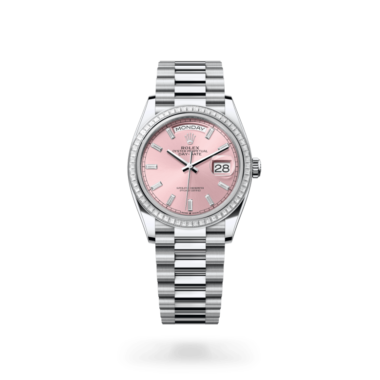 Rolex Day-Date 36 Oyster, 36 mm, platin ve pırlanta M128396TBR-0025