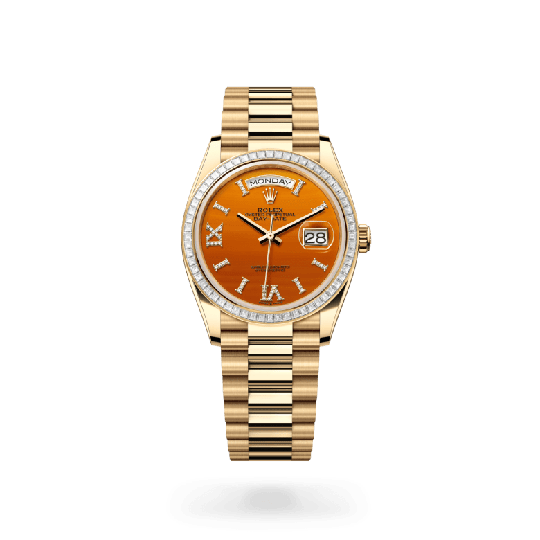 Rolex Day-Date 36 Oyster, 36 mm, sarı altın ve pırlanta M128398TBR-0018