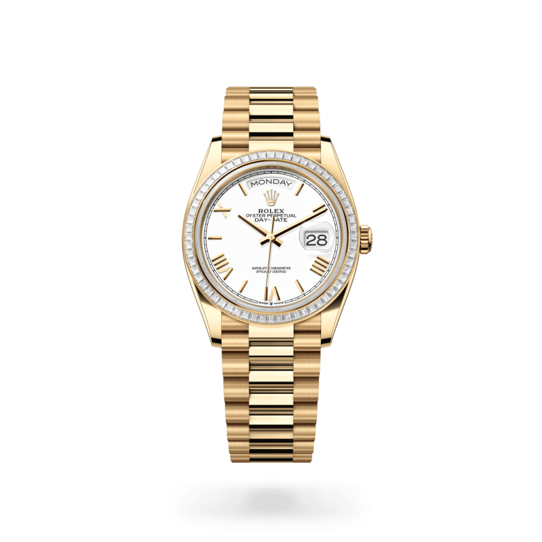 Rolex Day-Date 36 Oyster, 36 mm, sarı altın ve pırlanta M128398TBR-0026