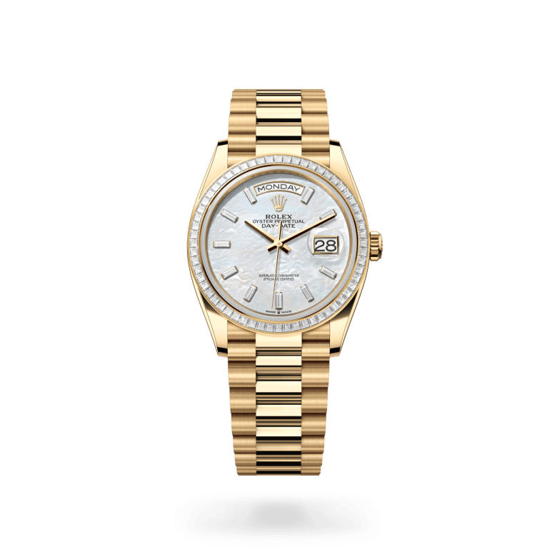 Rolex Day-Date 36 Oyster, 36 mm, sarı altın ve pırlanta M128398TBR-0030