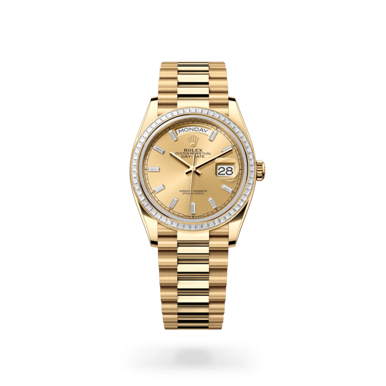 Rolex Day-Date 36 Oyster, 36 mm, sarı altın ve pırlanta M128398TBR-0037