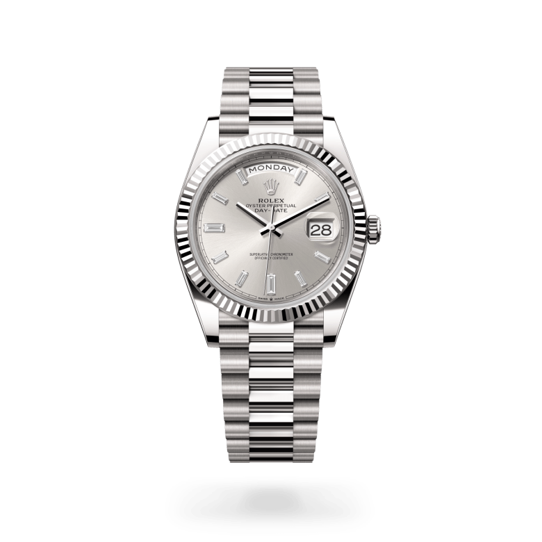 Rolex Day-Date 40 Oyster, 40 mm, beyaz altın M228239-0003