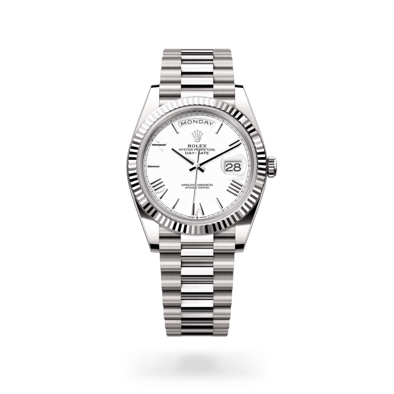 Rolex Day-Date 40 Oyster, 40 mm, beyaz altın M228239-0046