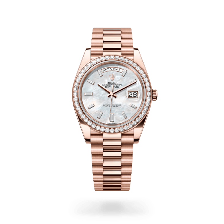 Rolex Day-Date 40 Oyster, 40 mm, Everose altın ve pırlanta M228345RBR-0026