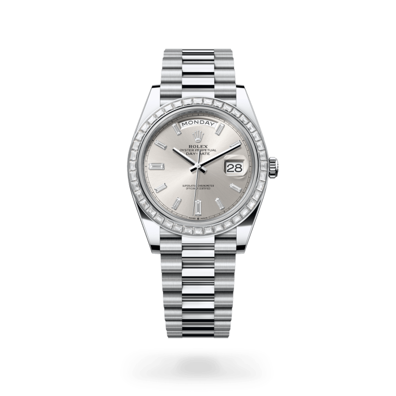 Rolex Day-Date 40 Oyster, 40 mm, platin ve pırlanta M228396TBR-0011
