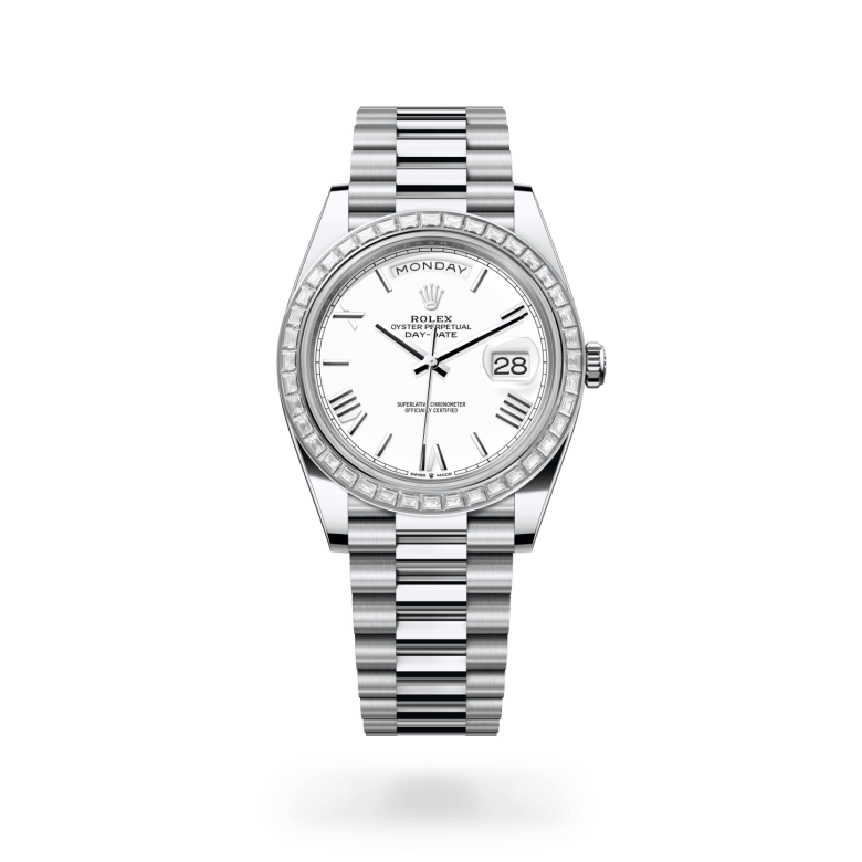 Rolex Day-Date 40 Oyster, 40 mm, platin ve pırlanta M228396TBR-0018