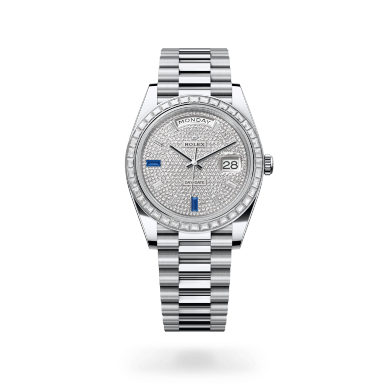 Rolex Day-Date 40 Oyster, 40 mm, platin ve pırlanta M228396TBR-0021