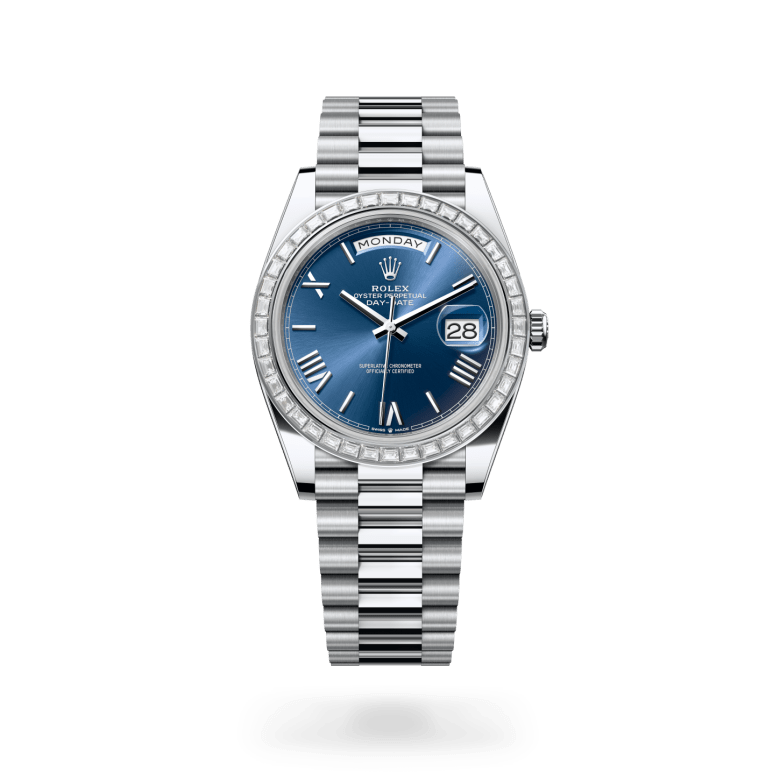 Rolex Day-Date 40 Oyster, 40 mm, platin ve pırlanta M228396TBR-0026