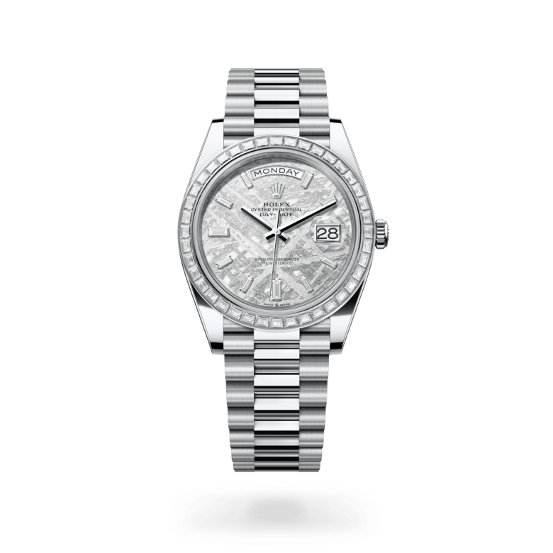 Rolex Day-Date 40 Oyster, 40 mm, platin ve pırlanta M228396TBR-0027