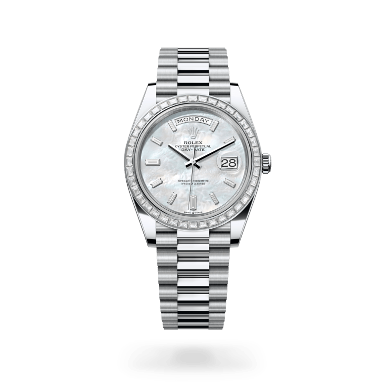 Rolex Day-Date 40 Oyster, 40 mm, platin ve pırlanta M228396TBR-0043