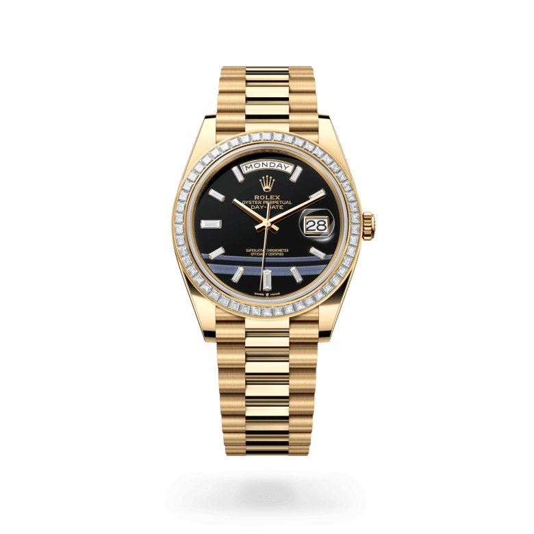 Rolex Day-Date 40 Oyster, 40 mm, sarı altın ve pırlanta M228398TBR-0038