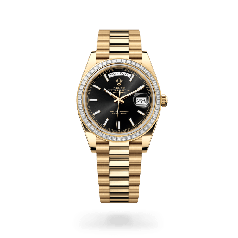 Rolex Day-Date 40 Oyster, 40 mm, sarı altın ve pırlanta M228398TBR-0041
