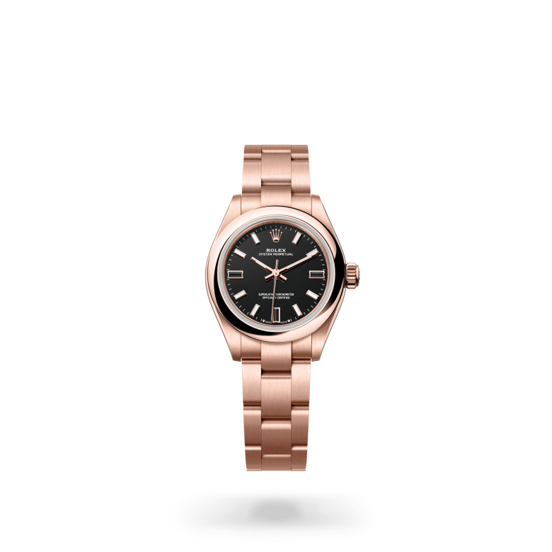 Rolex Oyster Perpetual 28 Oyster, 28 mm, Everose altın M276205-0001
