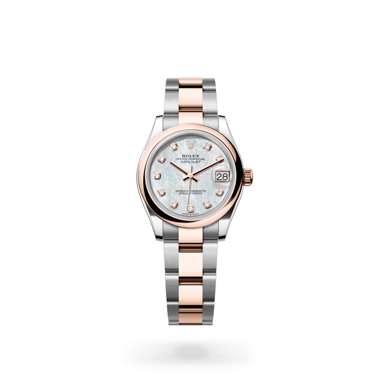 Rolex Datejust 31 Oyster, 31 mm, Oystersteel çelik ve Everose altın M278241-0025