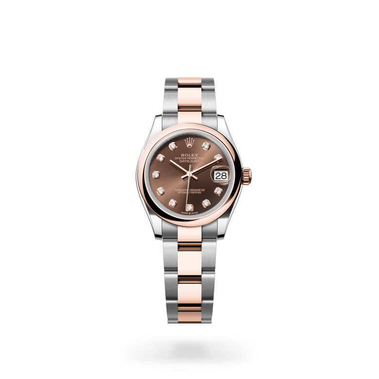 Rolex Datejust 31 Oyster, 31 mm, Oystersteel çelik ve Everose altın M278241-0027