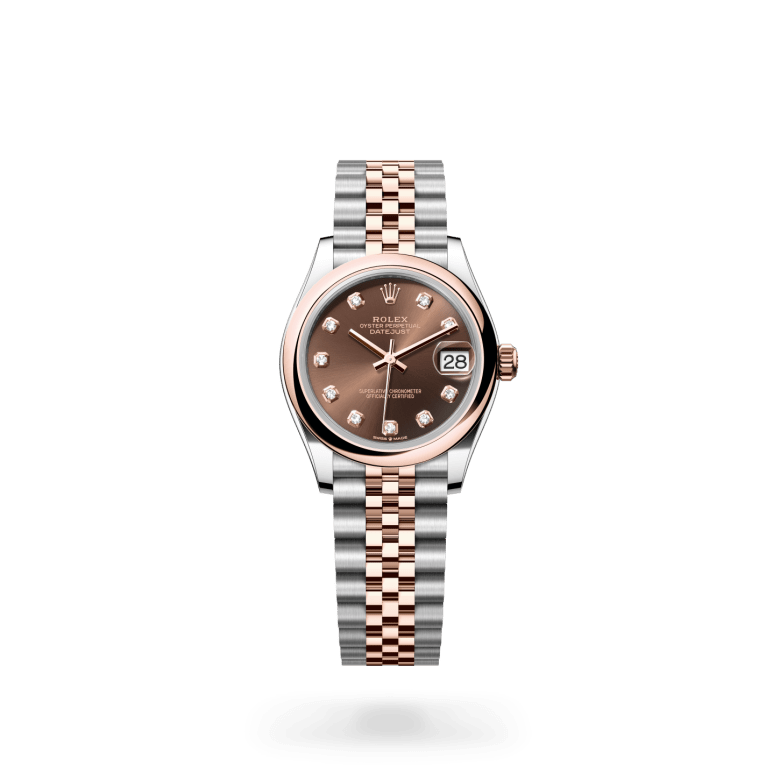 Rolex Datejust 31 Oyster, 31 mm, Oystersteel çelik ve Everose altın M278241-0028