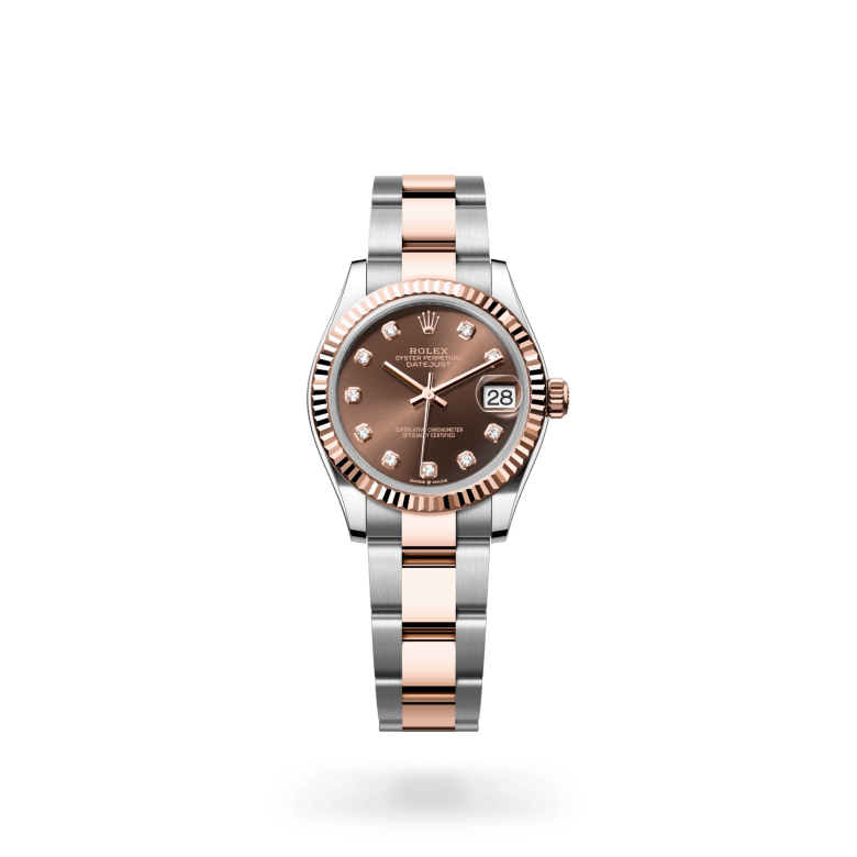 Rolex Datejust 31 Oyster, 31 mm, Oystersteel çelik ve Everose altın M278271-0027