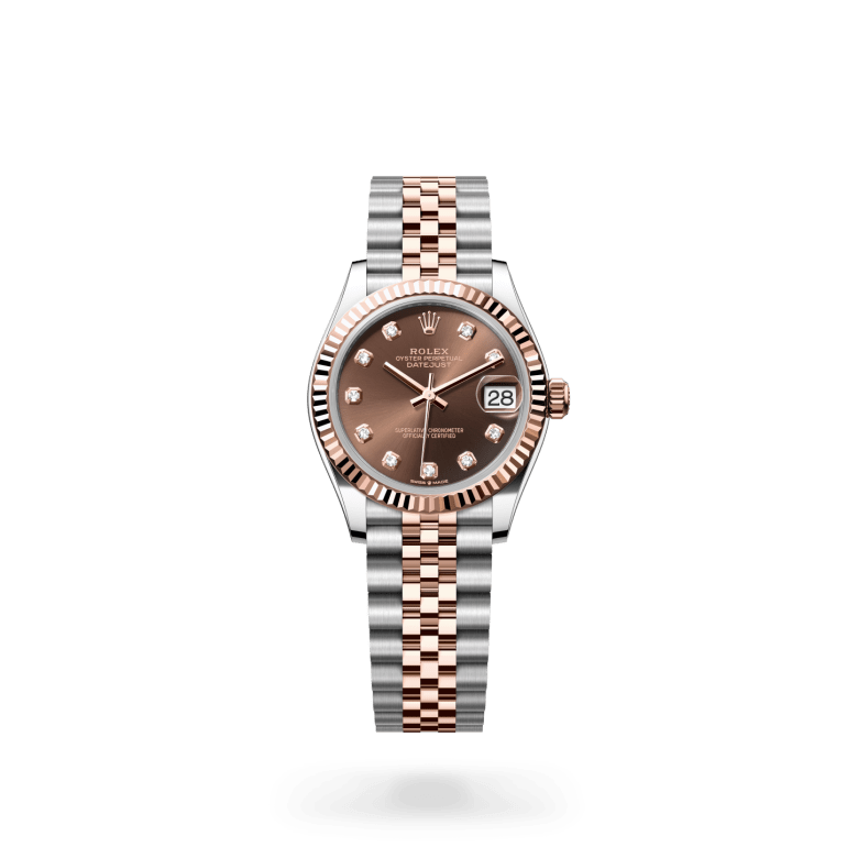 Rolex Datejust 31 Oyster, 31 mm, Oystersteel çelik ve Everose altın M278271-0028