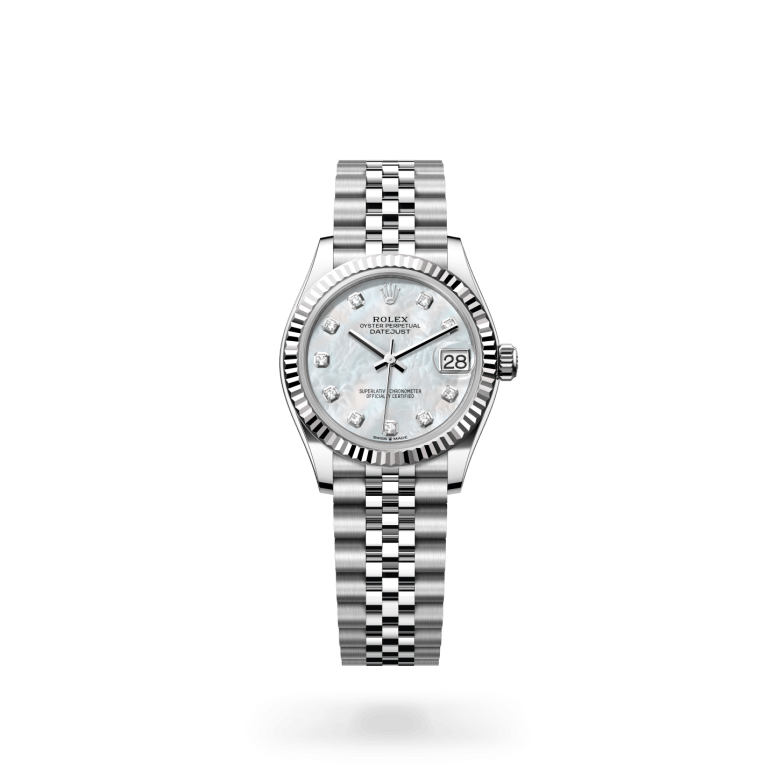 Rolex Datejust 31 Oyster, 31 mm, Oystersteel çelik ve beyaz altın M278274-0006