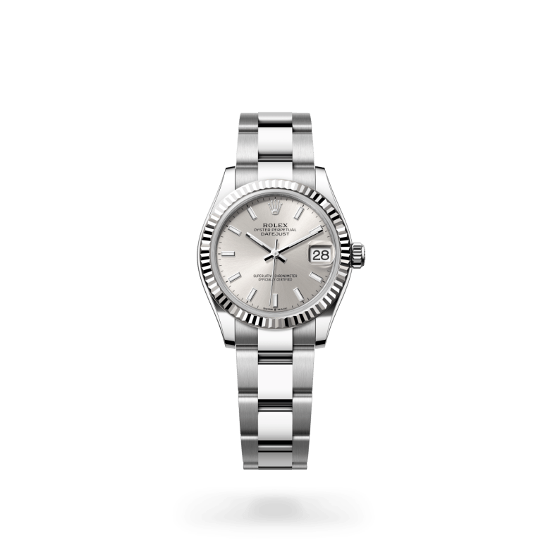 Rolex Datejust 31 Oyster, 31 mm, Oystersteel çelik ve beyaz altın M278274-0011
