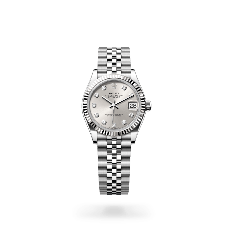 Rolex Datejust 31 Oyster, 31 mm, Oystersteel çelik ve beyaz altın M278274-0030