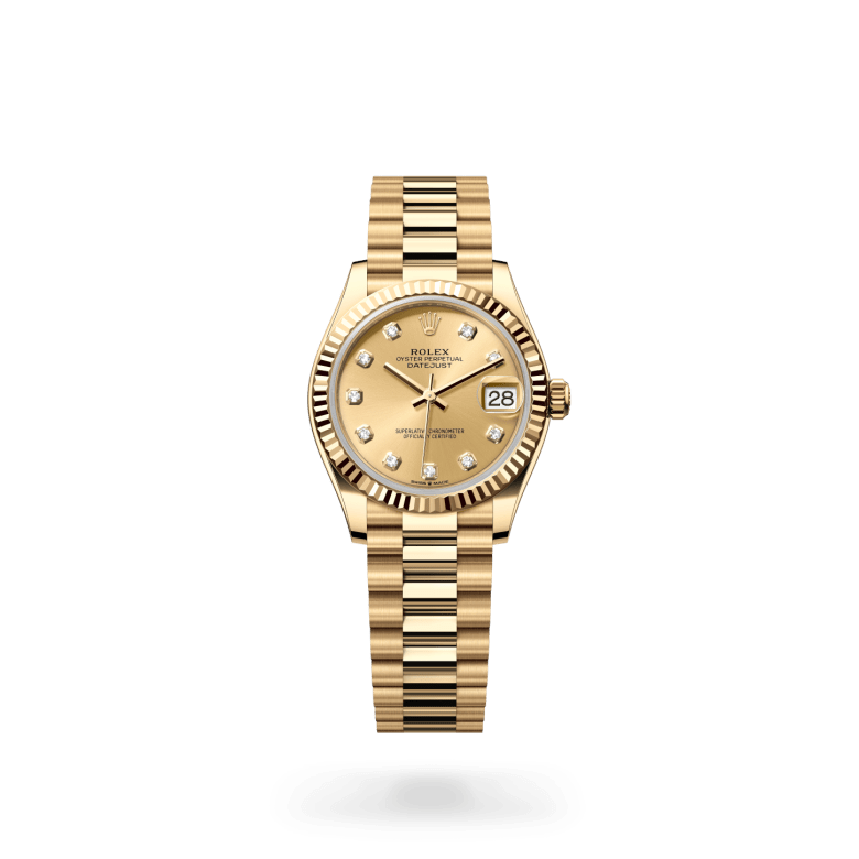 Rolex Datejust 31 Oyster, 31 mm, sarı altın M278278-0009