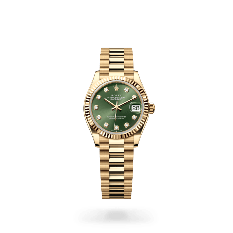 Rolex Datejust 31 Oyster, 31 mm, sarı altın M278278-0011