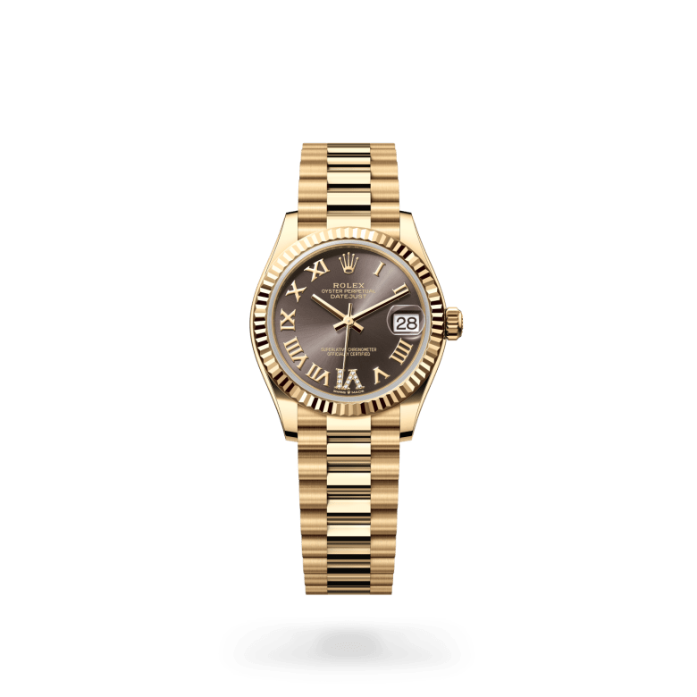 Rolex Datejust 31 Oyster, 31 mm, sarı altın M278278-0032