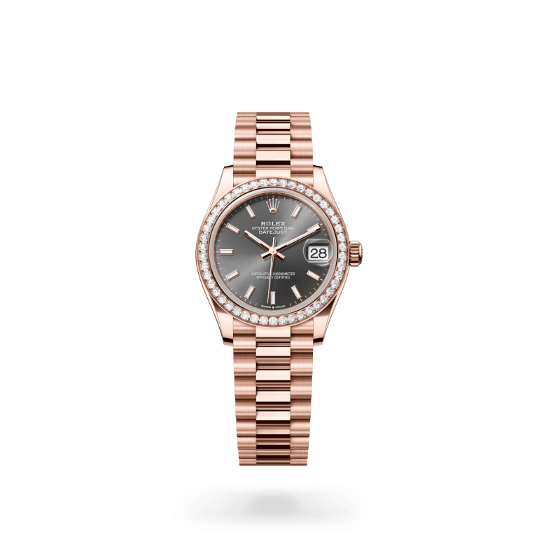 Rolex Datejust 31 Oyster, 31 mm, Everose altın ve pırlanta M278285RBR-0021