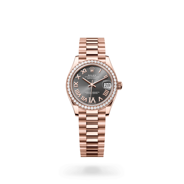 Rolex Datejust 31 Oyster, 31 mm, Everose altın ve pırlanta M278285RBR-0027