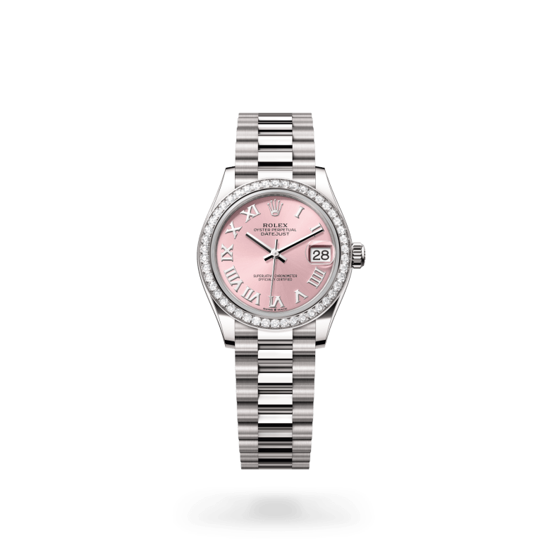 Rolex Datejust 31 Oyster, 31 mm, beyaz altın ve pırlanta M278289RBR-0016