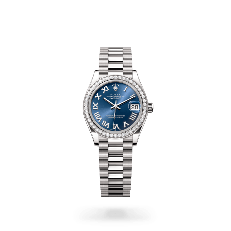 Rolex Datejust 31 Oyster, 31 mm, beyaz altın ve pırlanta M278289RBR-0023
