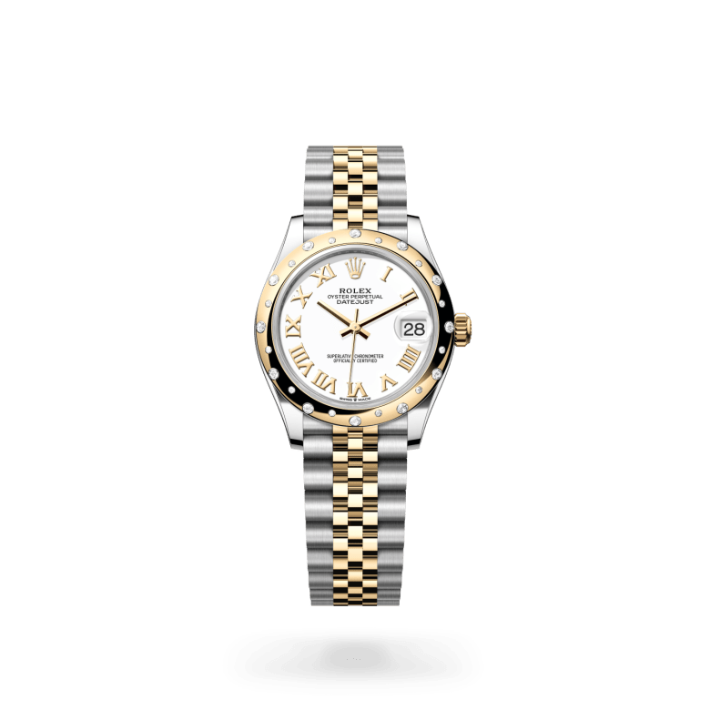 Rolex Datejust 31 Oyster, 31 mm, Oystersteel çelik, sarı altın ve pırlanta M278343RBR-0002