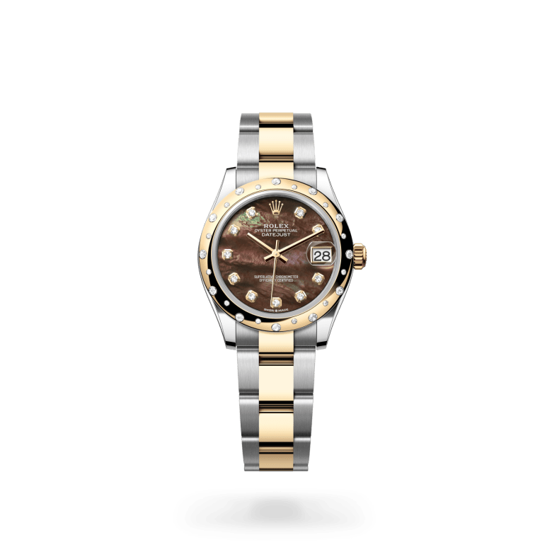 Rolex Datejust 31 Oyster, 31 mm, Oystersteel çelik, sarı altın ve pırlanta M278343RBR-0023
