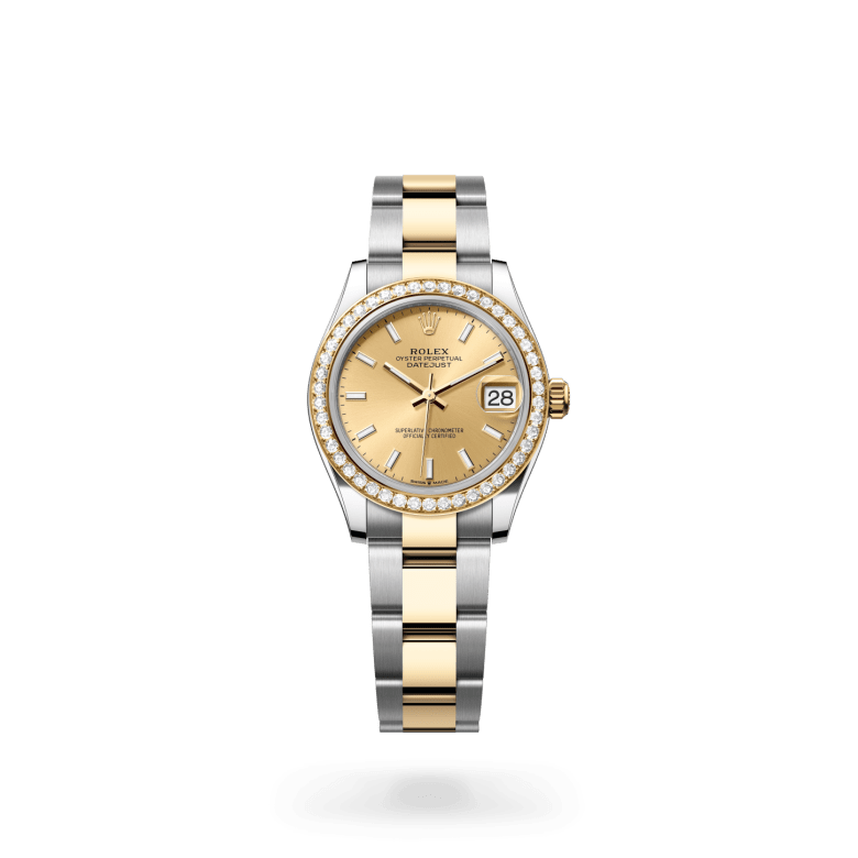 Rolex Datejust 31 Oyster, 31 mm, Oystersteel çelik, sarı altın ve pırlanta M278383RBR-0013