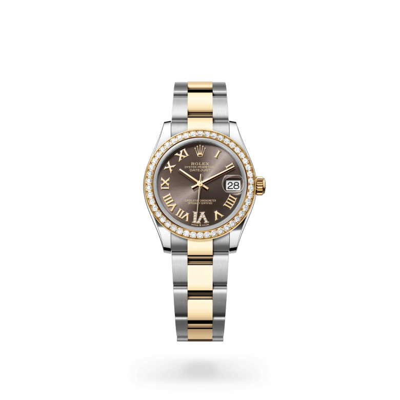 Rolex Datejust 31 Oyster, 31 mm, Oystersteel çelik, sarı altın ve pırlanta M278383RBR-0017