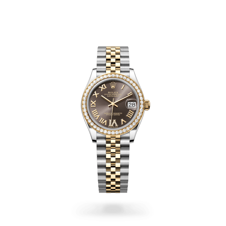 Rolex Datejust 31 Oyster, 31 mm, Oystersteel çelik, sarı altın ve pırlanta M278383RBR-0018