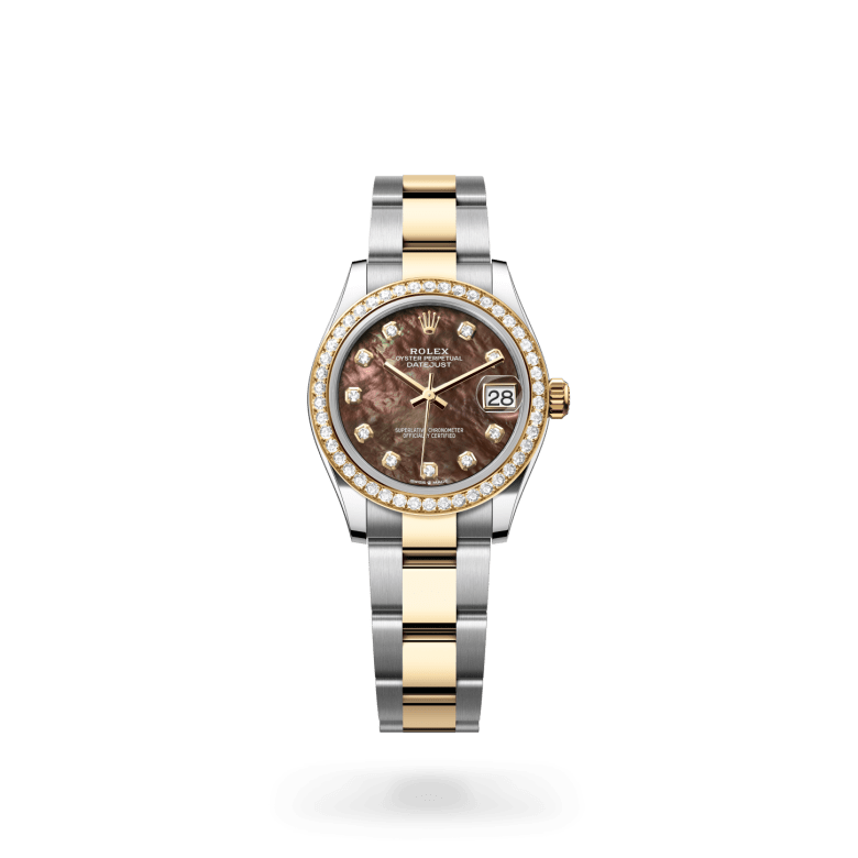 Rolex Datejust 31 Oyster, 31 mm, Oystersteel çelik, sarı altın ve pırlanta M278383RBR-0023