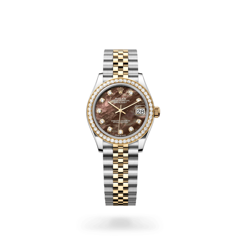 Rolex Datejust 31 Oyster, 31 mm, Oystersteel çelik, sarı altın ve pırlanta M278383RBR-0024