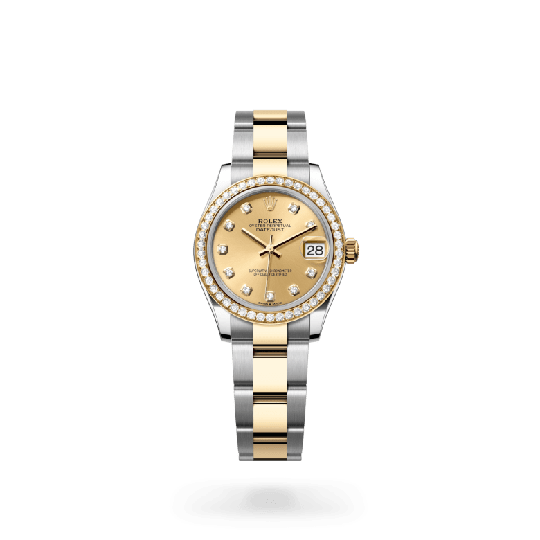 Rolex Datejust 31 Oyster, 31 mm, Oystersteel çelik, sarı altın ve pırlanta M278383RBR-0025