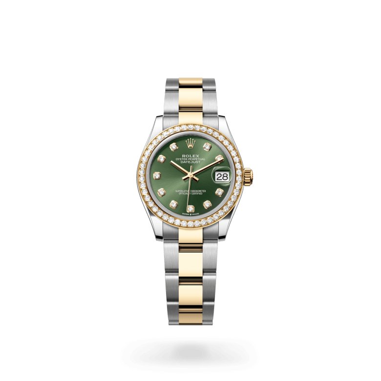 Rolex Datejust 31 Oyster, 31 mm, Oystersteel çelik, sarı altın ve pırlanta M278383RBR-0029
