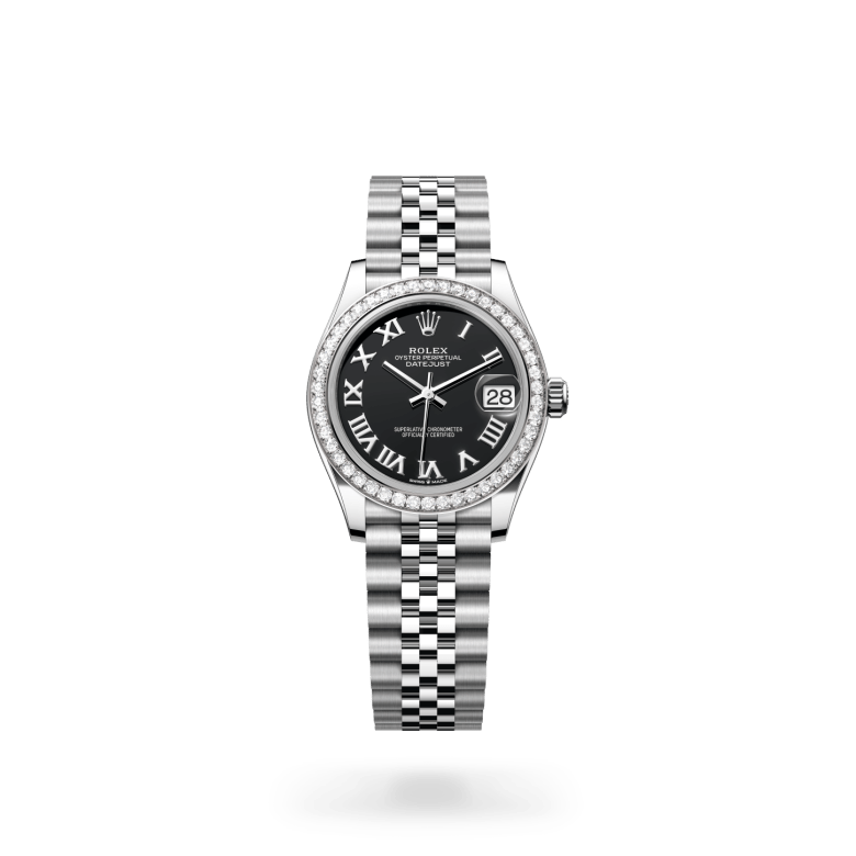 Rolex Datejust 31 Oyster, 31 mm, Oystersteel çelik, beyaz altın ve pırlanta M278384RBR-0002