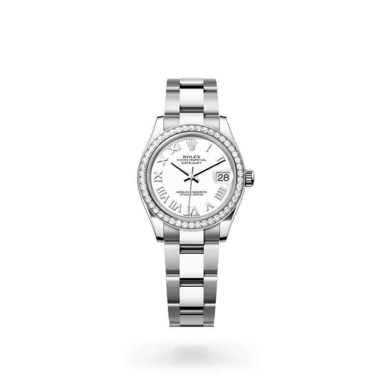 Rolex Datejust 31 Oyster, 31 mm, Oystersteel çelik, beyaz altın ve pırlanta M278384RBR-0013