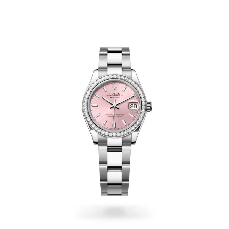 Rolex Datejust 31 Oyster, 31 mm, Oystersteel çelik, beyaz altın ve pırlanta M278384RBR-0017