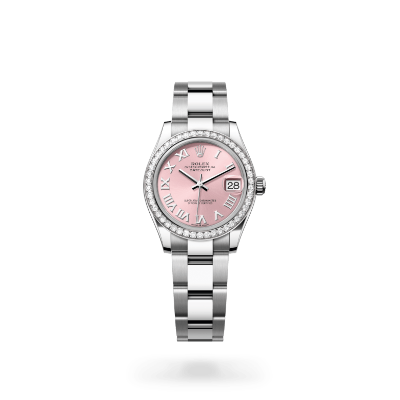 Rolex Datejust 31 Oyster, 31 mm, Oystersteel çelik, beyaz altın ve pırlanta M278384RBR-0023