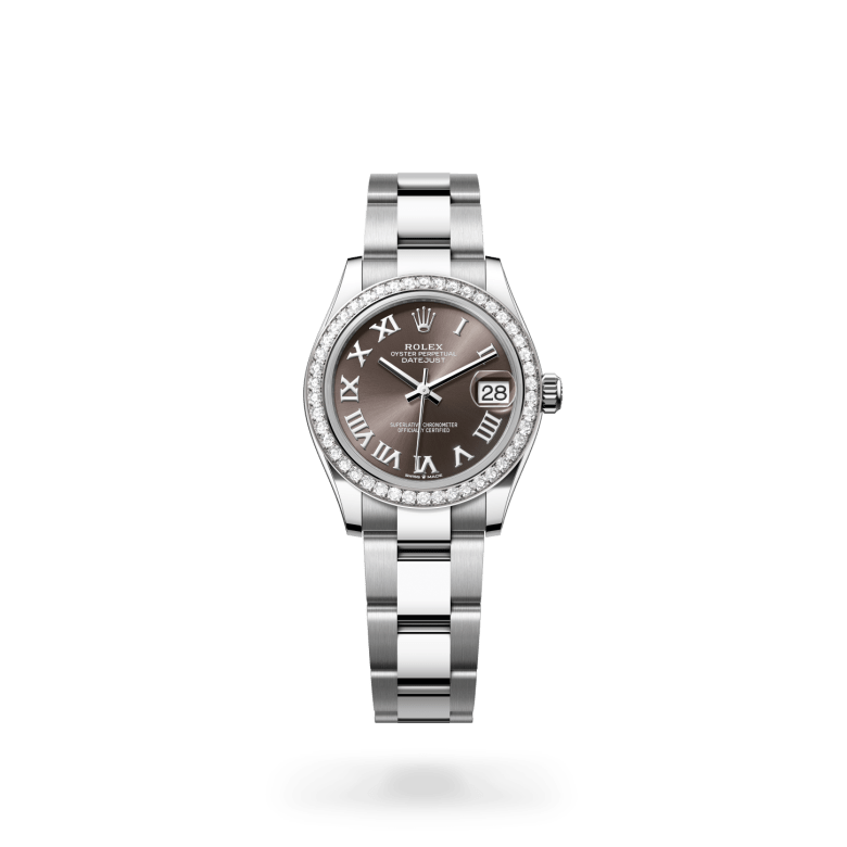 Rolex Datejust 31 Oyster, 31 mm, Oystersteel çelik, beyaz altın ve pırlanta M278384RBR-0025