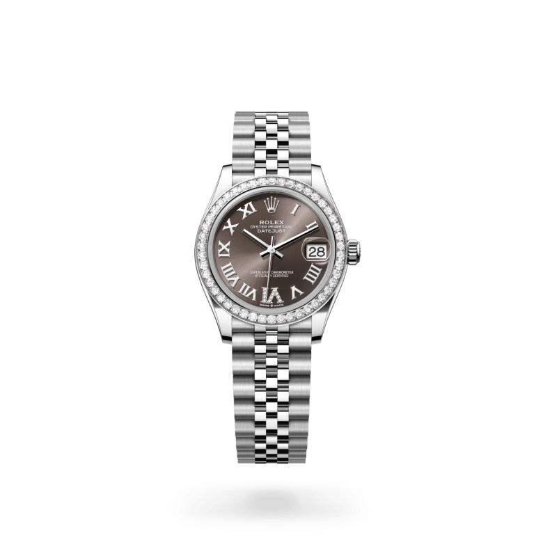 Rolex Datejust 31 Oyster, 31 mm, Oystersteel çelik, beyaz altın ve pırlanta M278384RBR-0032